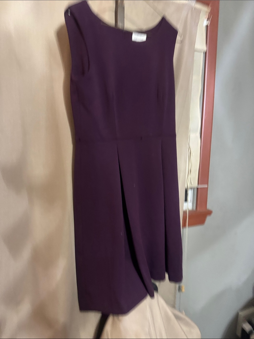 Calvin Klein Sleeveless Plum Sheath Dress - June1-4